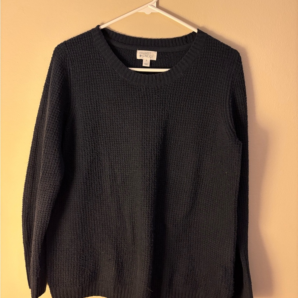 Market & Spruce Navy Blue Crew Neck Sweater